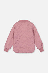 Quilted Raglan Sleeve Jacket Mauve Pink