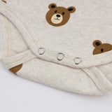 Teddy Face Print Pocket Onesie