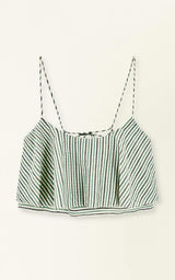 Clare Ruffle Top in Dune Stripe