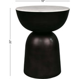 Atarah 20" Contemporary Natural Marble/Metal Handmade Hourglass End Table
