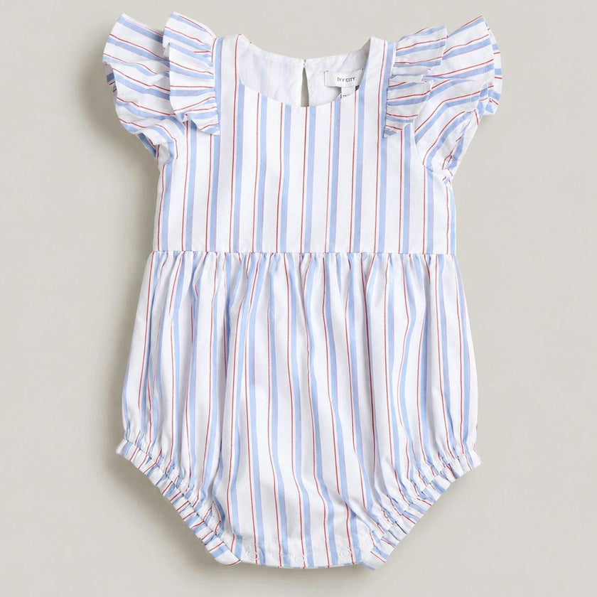 Baby Hattie Romper in Heritage Stripe
