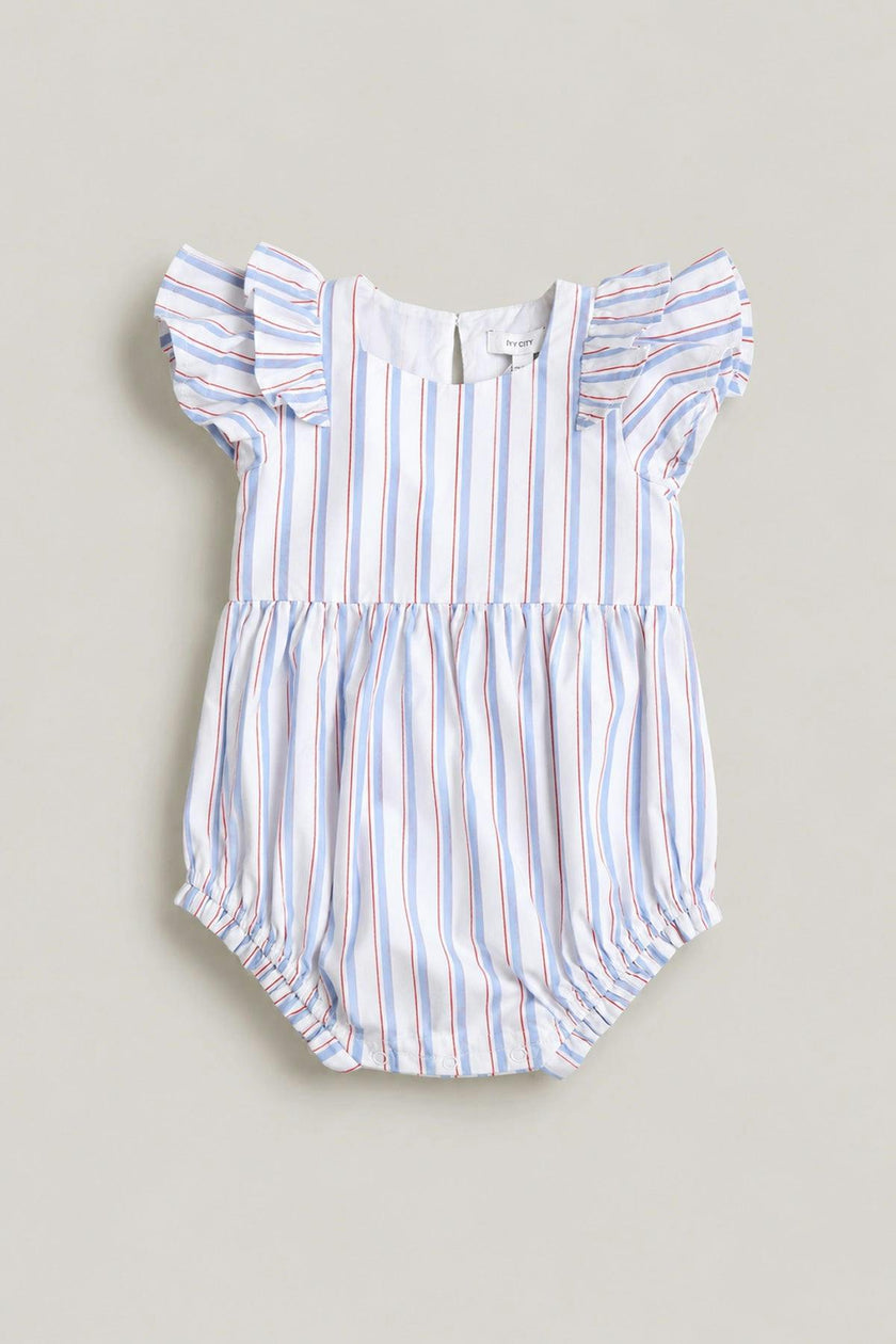 Baby Hattie Romper in Heritage Stripe