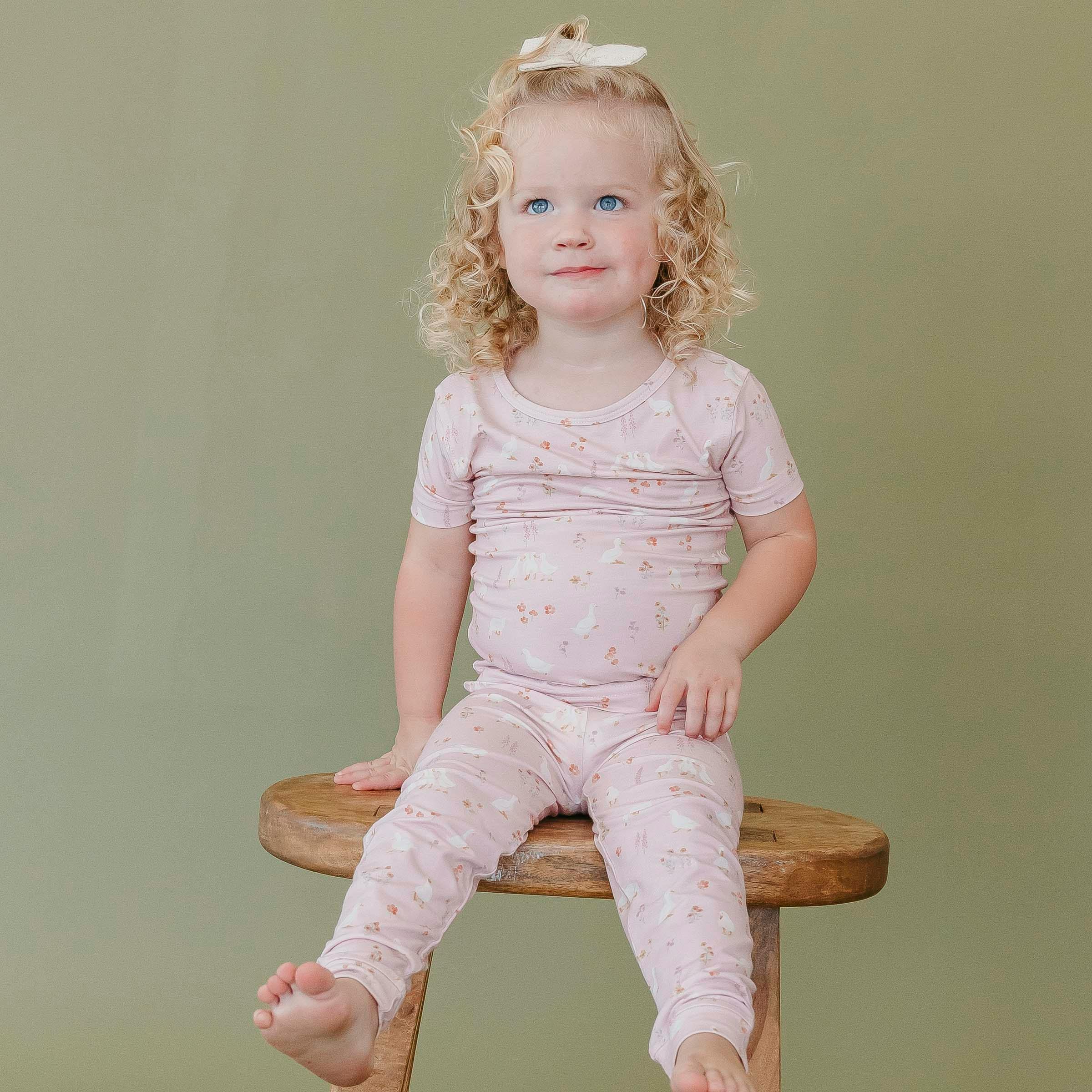 2pc Short Sleeve Pajamas with Pants - Gigi