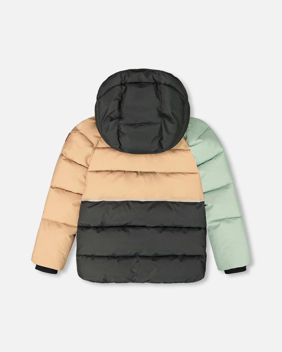 Colorblocked Puffy Winter Coat
