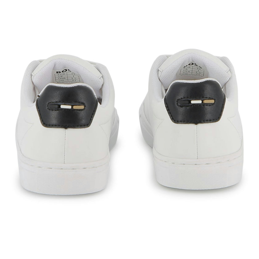 White Low-Top Leather Sneakers
