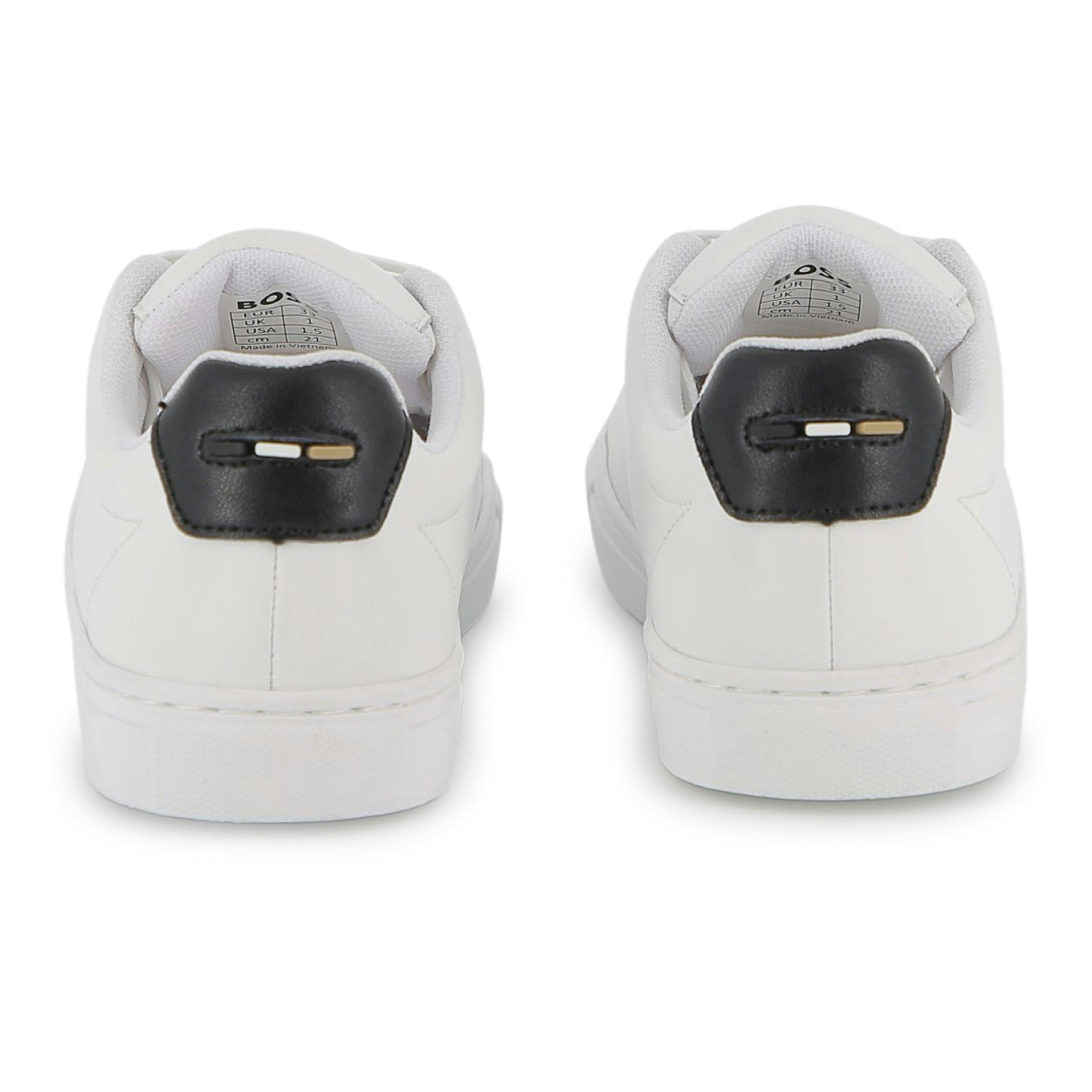 White Low-Top Leather Sneakers