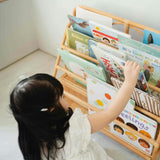 Handcrafted - Elena Kids Montessori Bookshelf (Natural) - Rattan Wicker