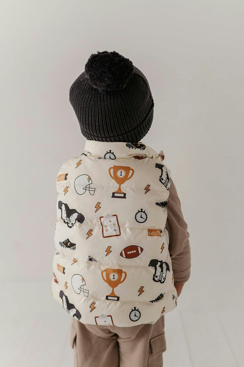 Boys Puffer Vest in Football