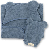 Hooded Towel + Wash Mitt Set Rain