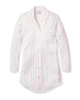 Women's Pima Nightshirt in Pink Stripe