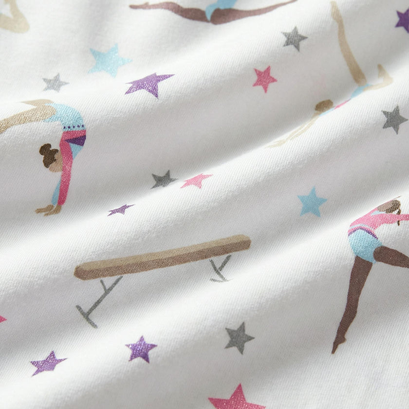 The Organic Short Sleeve Pajama Set [Gymnastics]