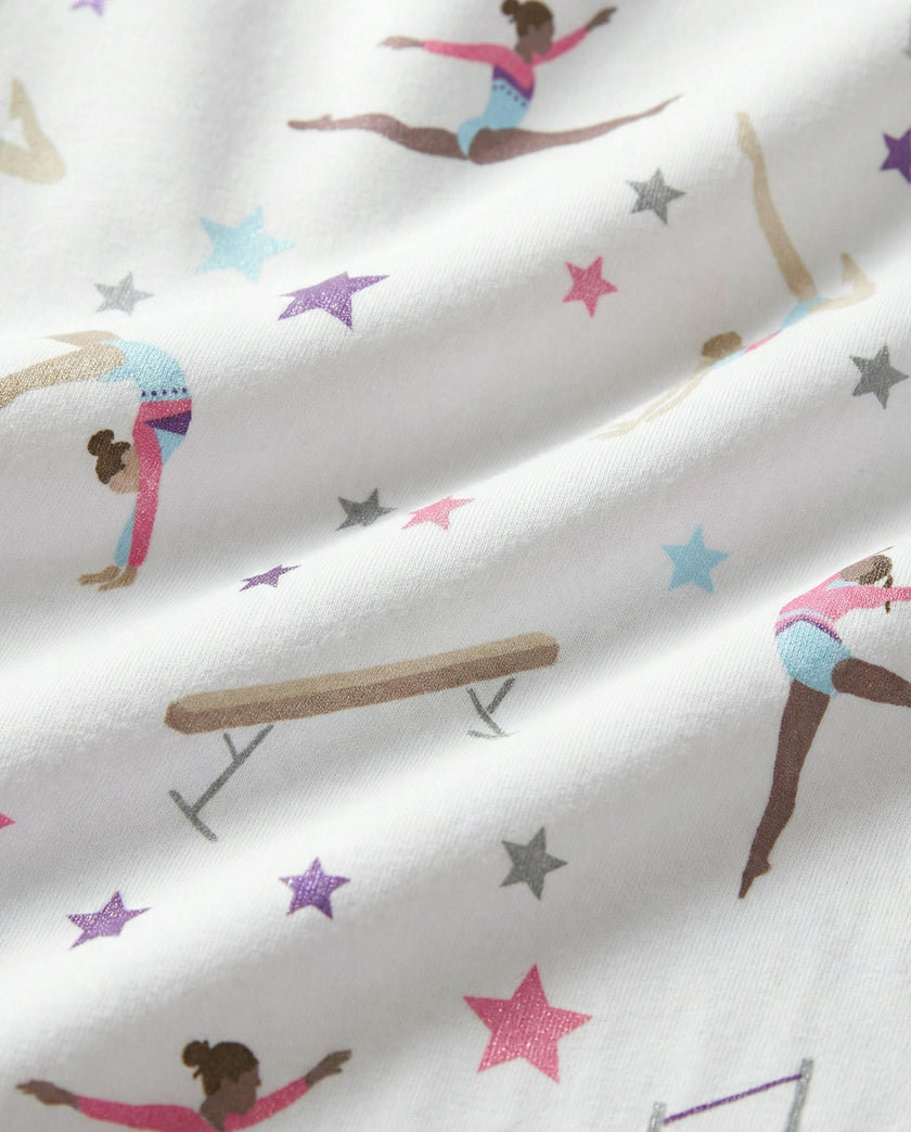 The Organic Short Sleeve Pajama Set [Gymnastics]