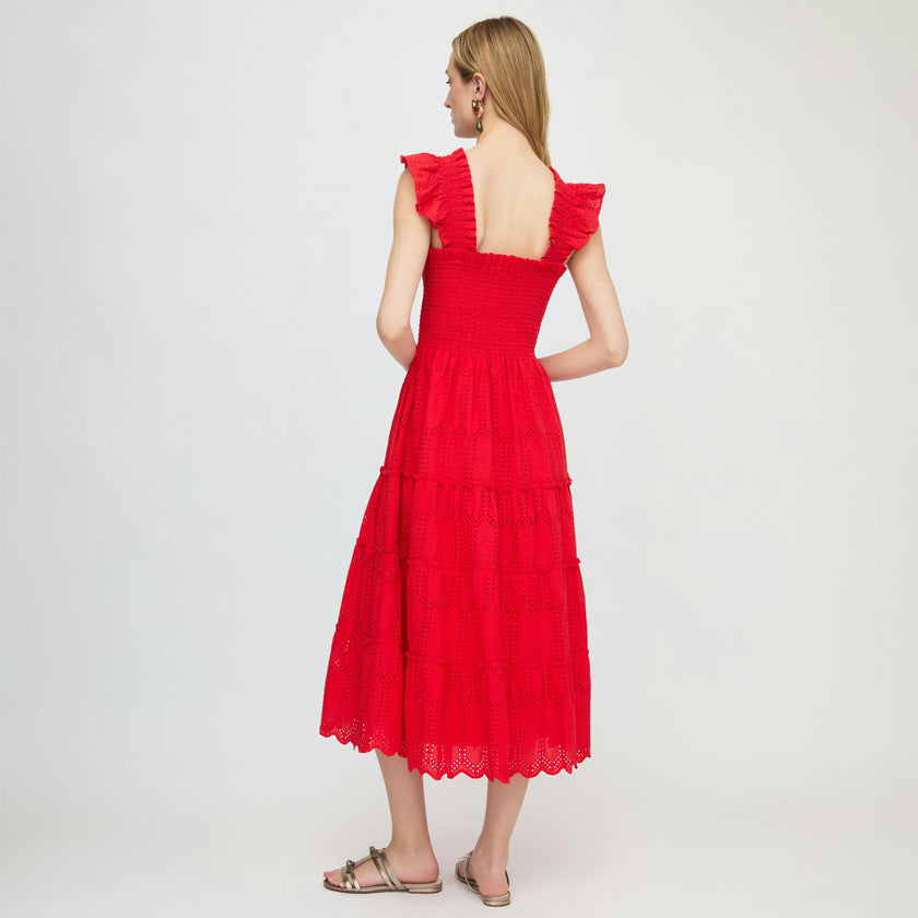 The Ellie Nap Dress - Cherry Trellis Broderie