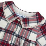TARTINE ET CHOCOLAT Cozy Plaid Baby Dress - Nacre