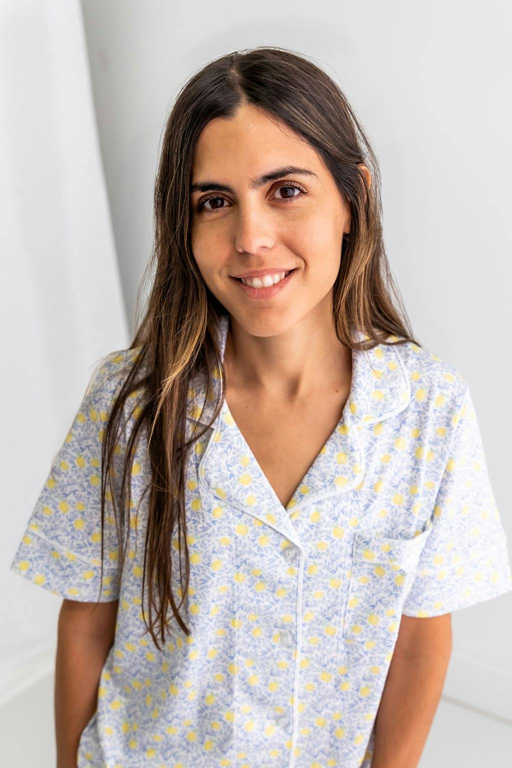 Lemons Woman's Pima Cotton Short Pajama Set