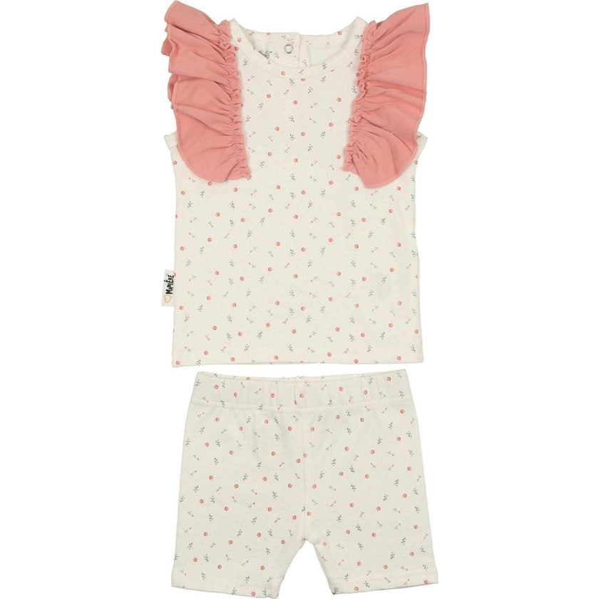 Petals & Polka Dots 2-Piece Top & Short Set