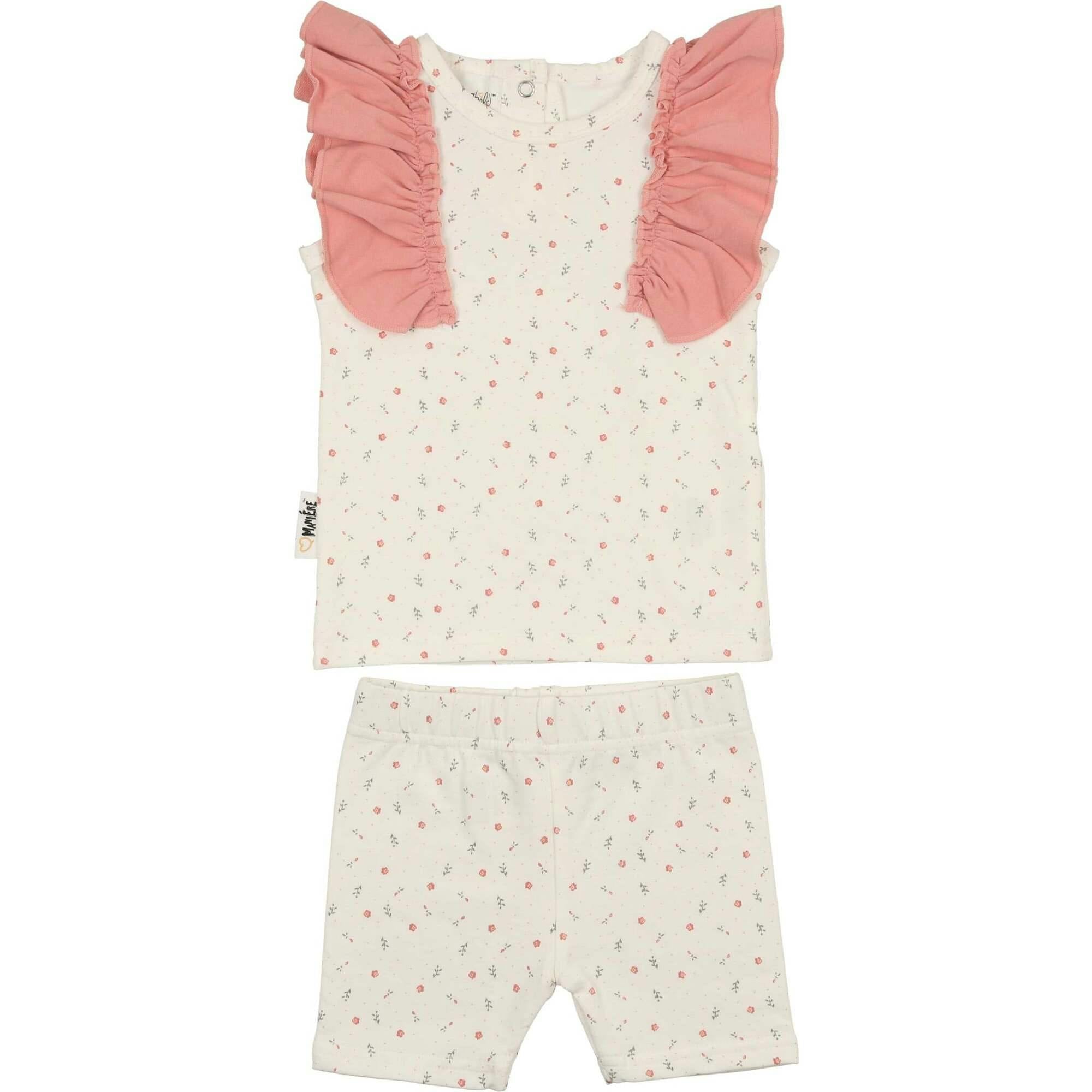 Petals & Polka Dots 2-Piece Top & Short Set