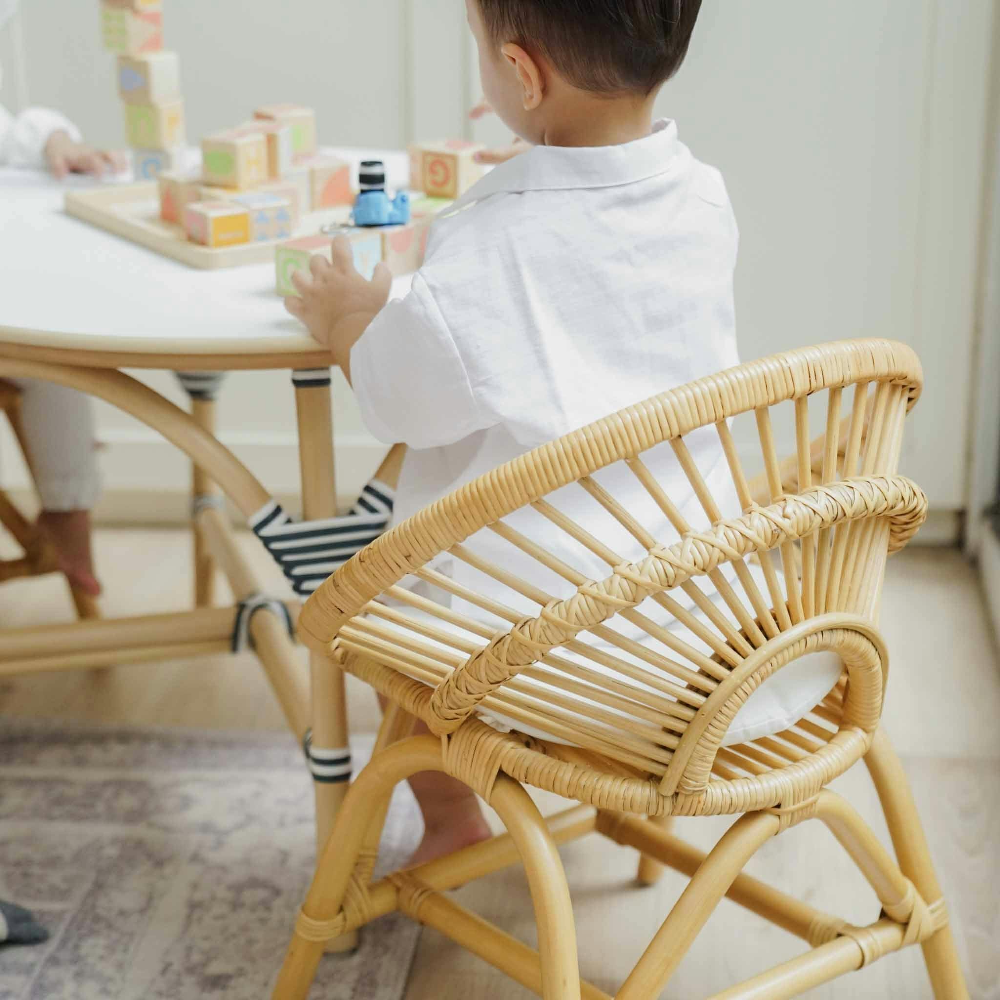 Handcrafted - Maya Kids Chair (Natural) - Rattan Wicker