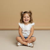 Organic Sleeveless Flutter Top & Shorts Set - Spring Floral