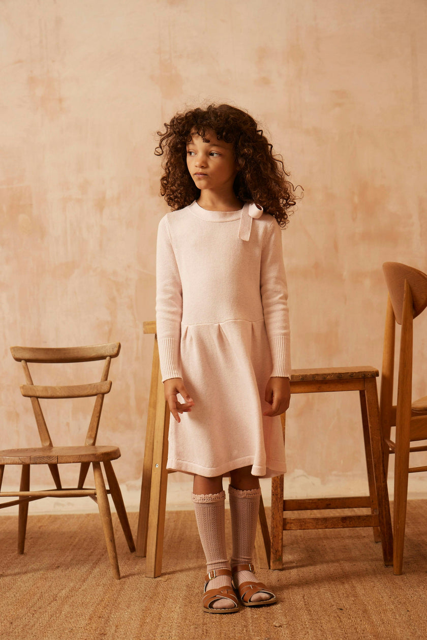 Bow Tie  Dress | Blush
