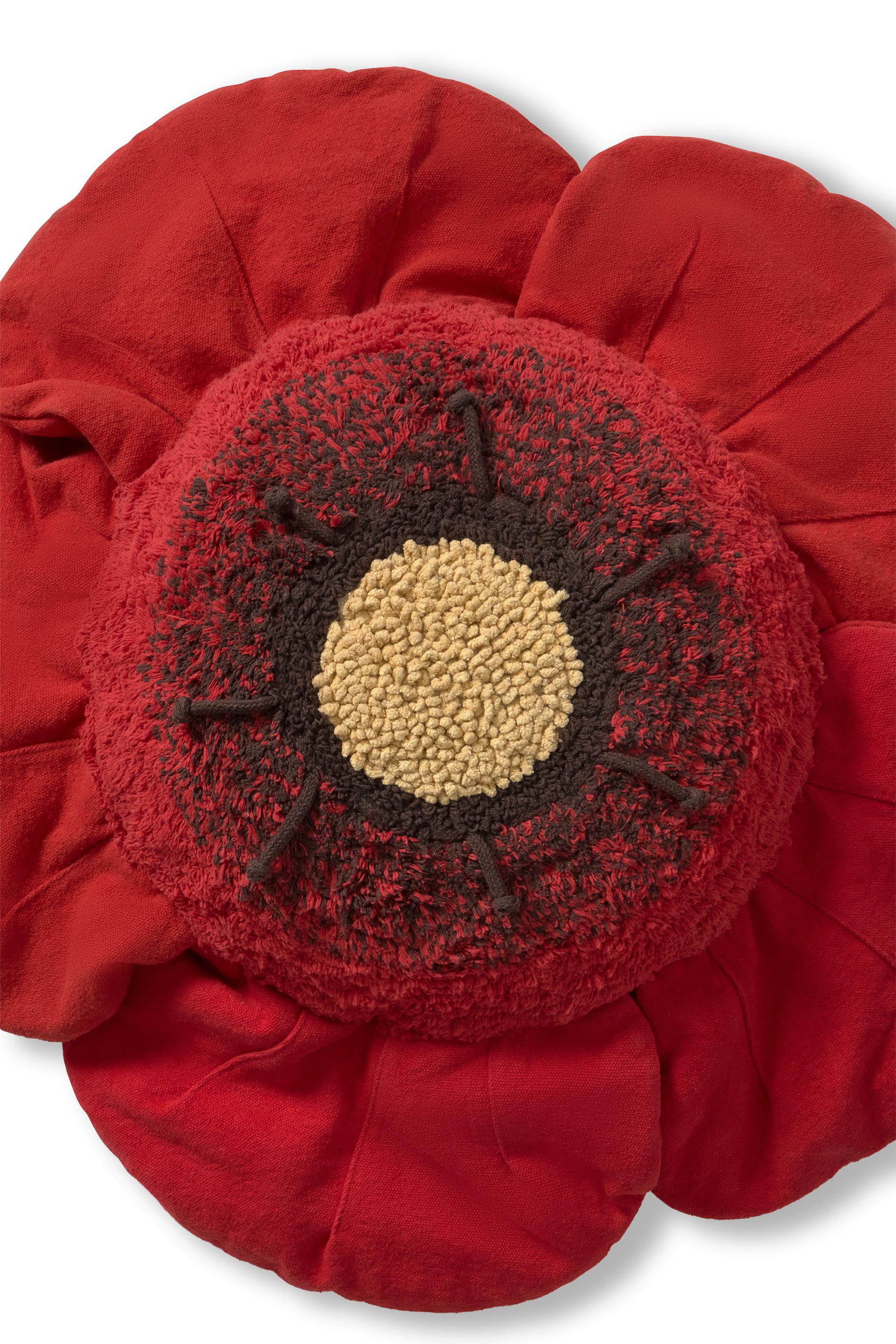 Floor Cushion Red Poppy