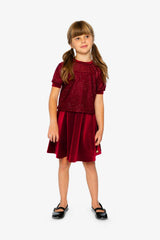Velvet Skirt Red