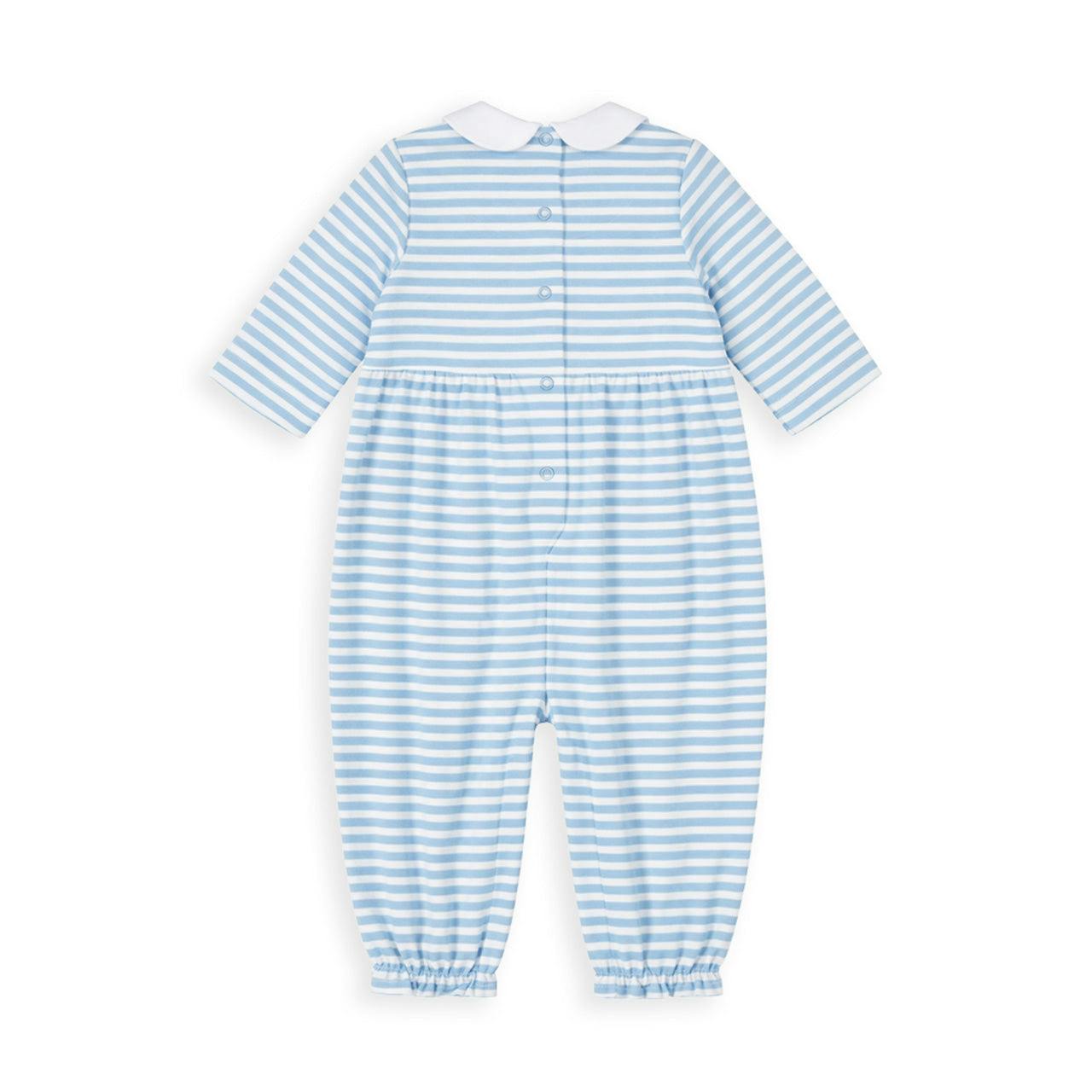 Stripe Knit Longall with Flowers