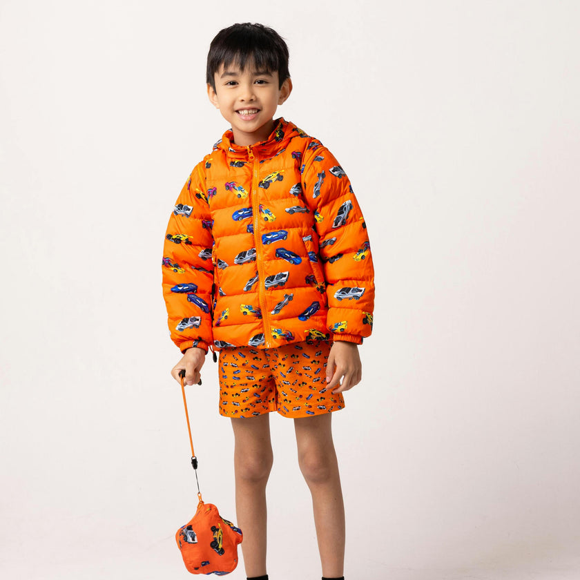 Tanner Reversible Detachable Light Puffer/Vest, Hot Rod