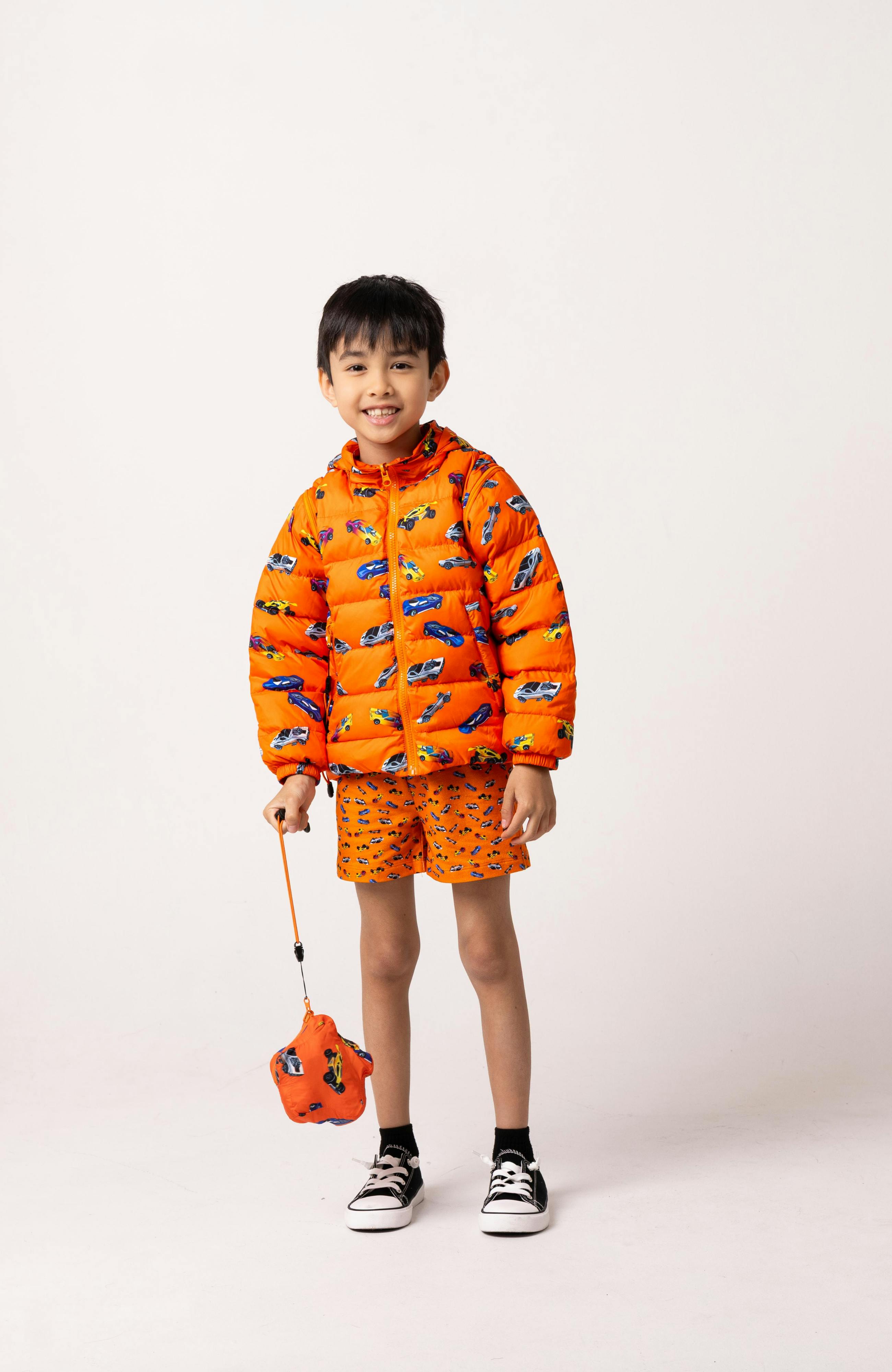 Tanner Reversible Detachable Light Puffer/Vest, Hot Rod