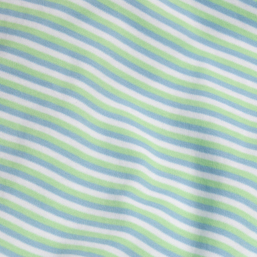 Angel Sleeve Peter Pan Bubble - Greenview Stripe
