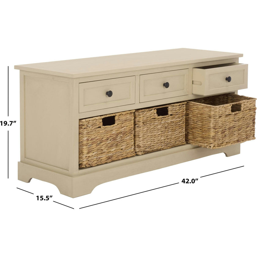 Damien 3 Drawer Storage Bench