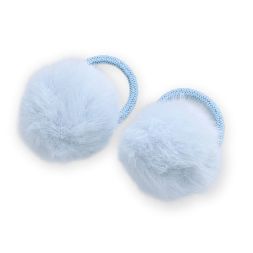 Fluffy Pom-Pom Hair Tie Set