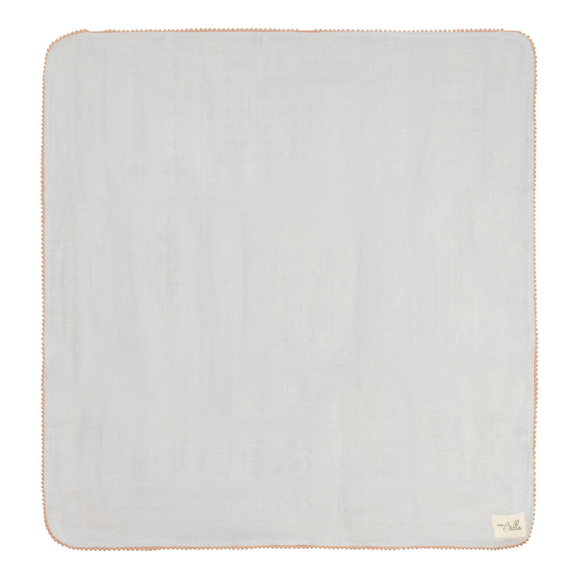 Pom Trim Gauze Swaddle