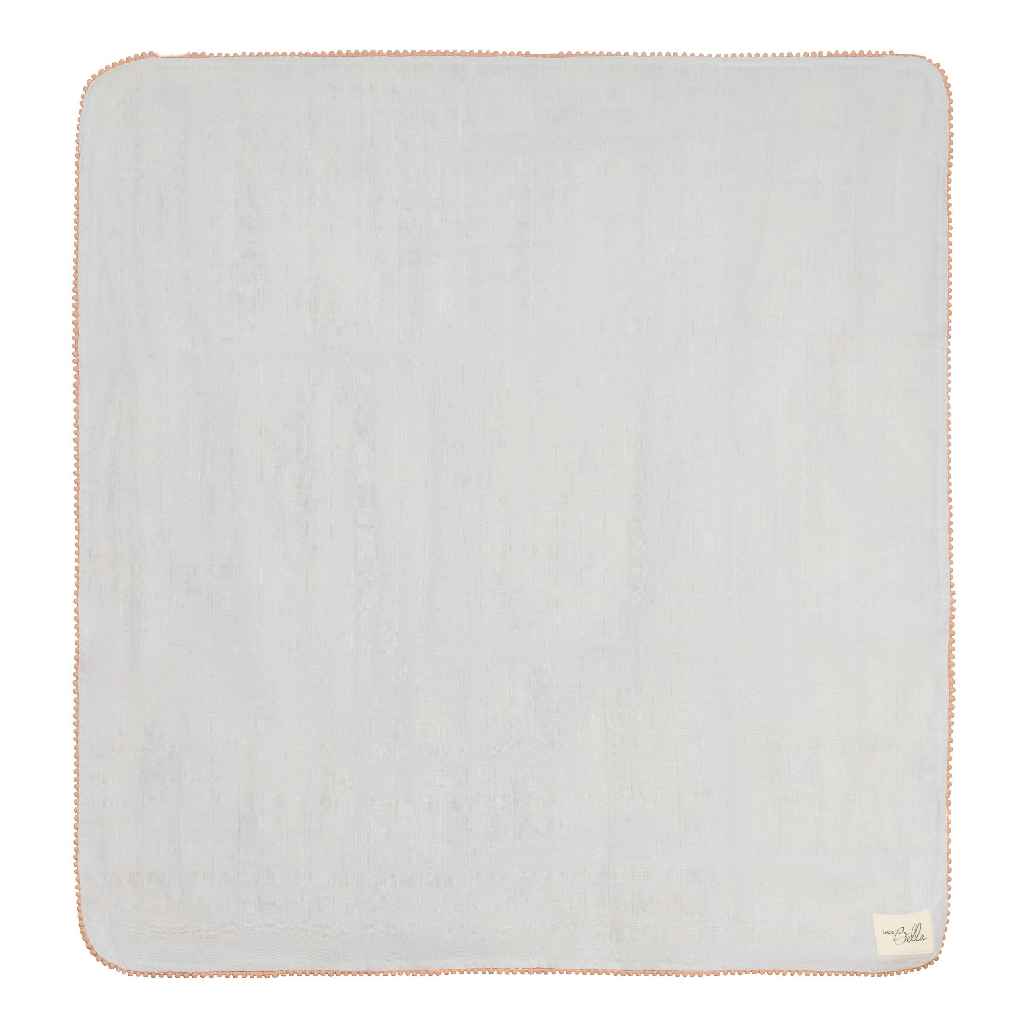 Pom Trim Gauze Swaddle