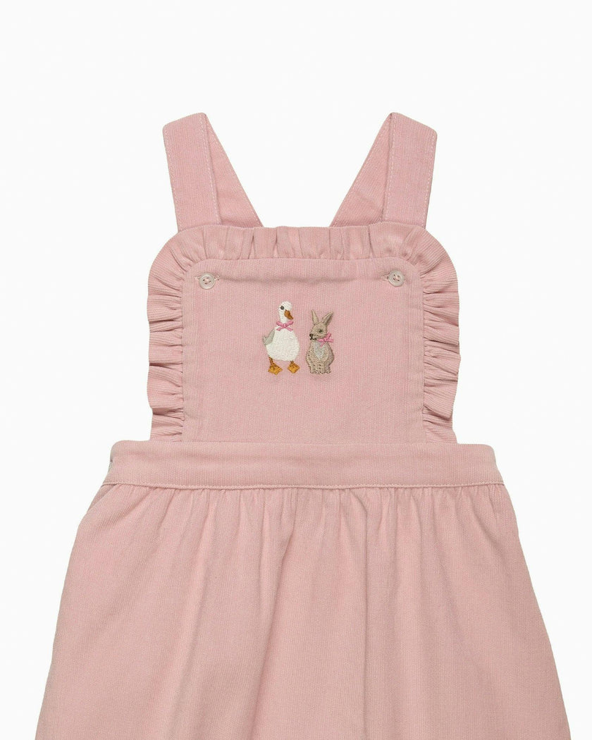 Baby Cord Frilly Duck & Bunny Overalls