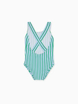 Green Stripe Bessie Girl Swimsuit