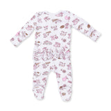 Football Cheer Nursery - 2 Way Ruffle Back Zipper Footie