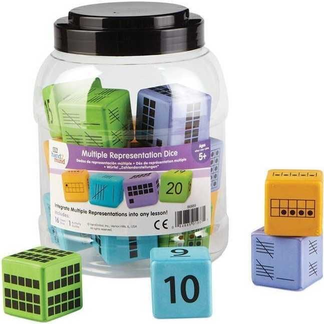Colorful Foam Number Representation Dice