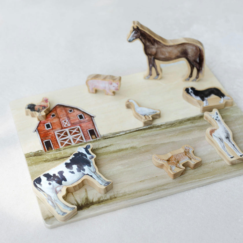 Farm Animals Chunky Wooden Puzzle