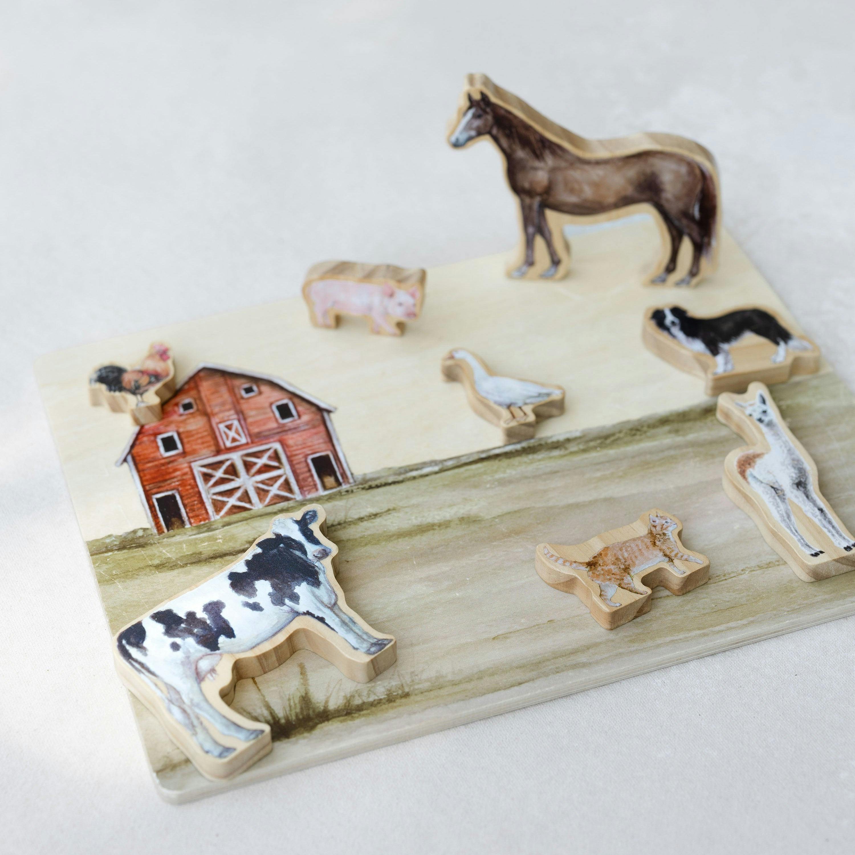 Farm Animals Chunky Wooden Puzzle