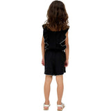 Philo Ruffle Neck Embroidered Romper
