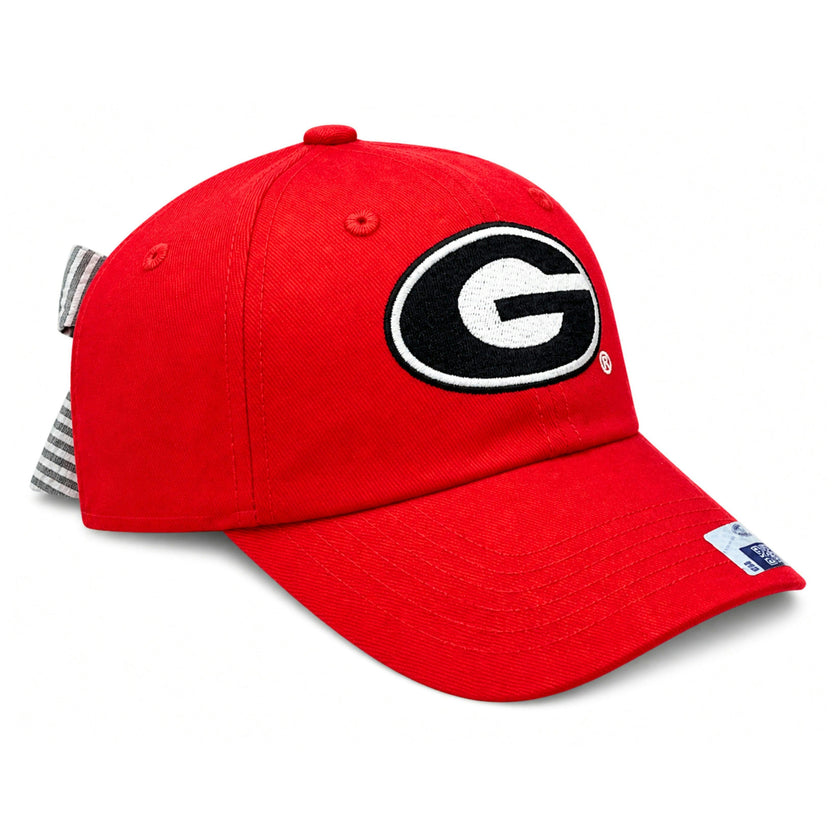Officially Licensed Georgia Bulldogs Bow Baseball Hat (Baby/Toddler)
