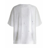 White Oversized Splatter T‑Shirt
