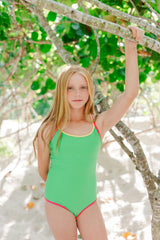 Maggie Preteen One-piece Swimsuit in Seaside Picnic