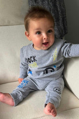 Baby Rock Doodles French Terry Set - Heather