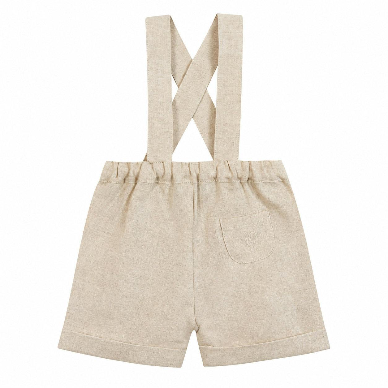 TARTINE ET CHOCOLAT Classic Suspender Shorts - Sable