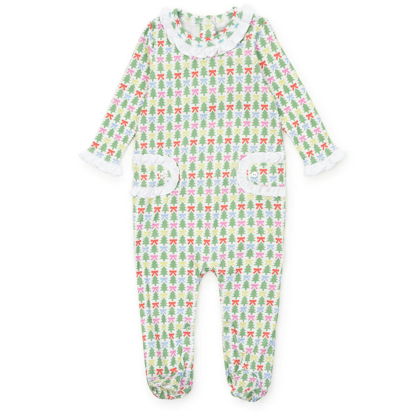 Lucy Girls' Romper - Tree Topper Bows