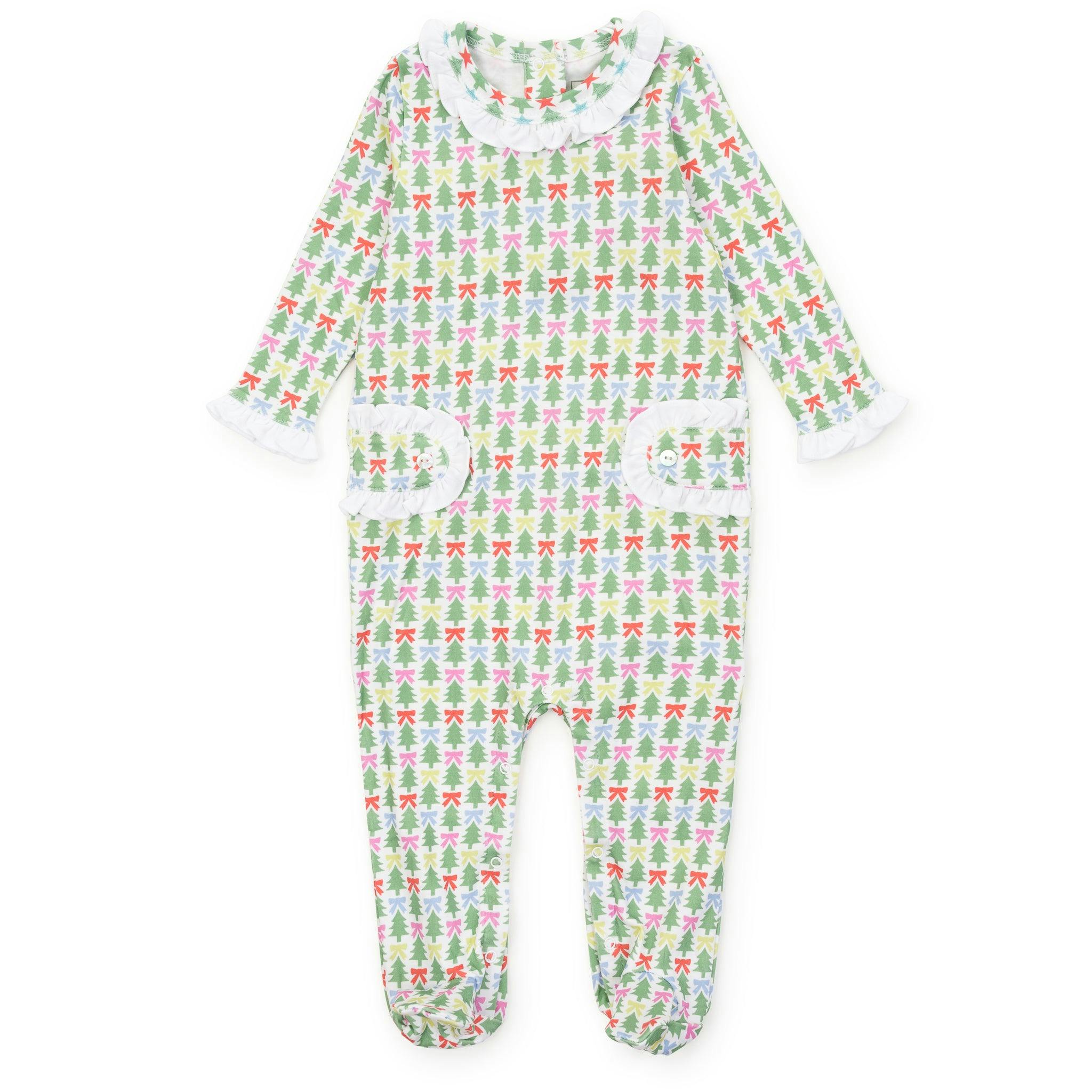 Lucy Girls' Romper - Tree Topper Bows