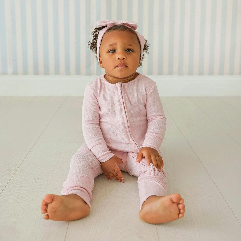Icing Pink Pointelle Convertible One Piece