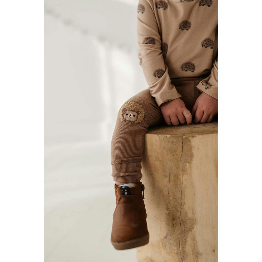 Patch Ribbed Leggings